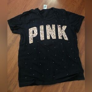 Sequinned PINK Tee